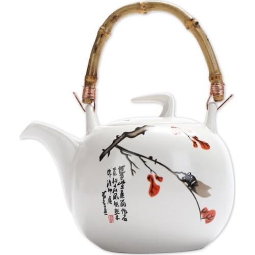 Ceramic Big Teapot Kettle Tang Poetry Teapot Cold Kettle Black Pot Restaurant Home tea pitcher teapot ceramic water bottle