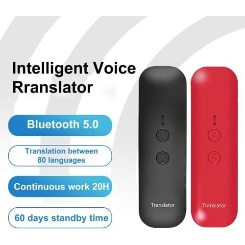 C-1 Bluetooth 5.0 Rechargeable Fast Connection Mini Portable Voice Multi-language Smart Translator For Overseas Business Meeting