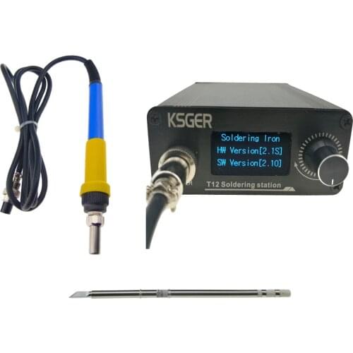 V2.1S T12 Digital Temperature Controller Soldering Station Electric Soldering Iron Tips T12-K + 907 Handle
