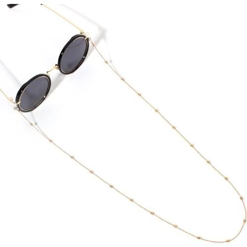 Steampunk Iron Balls Chain Long Necklace/Glasses Fashion Neck Strap Metal Glasses Women Jewelry Decoration Accessories Strap