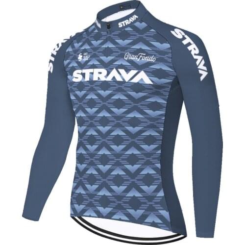 STRAVA team cycling jersey ​2021 summer spring quick dry tricotas de ciclismo hombre ​long sleeve ​tenue velo homme