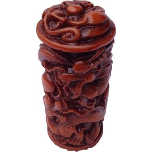 China shoushan stone old Hand carved Dragon Seal Statue