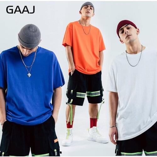 2019 T Shirt Men 100 Cotton Hip Hop Basic Blank T-shirt For Mens hip hop Tshirt White Wine Tee Plus Size 3XL streetwear t-shirt