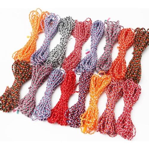 5Meter 2mm Mix Color Cotton Braided Cord Twisted Cord Rope Craft Macrame String For Home Wedding Decoration