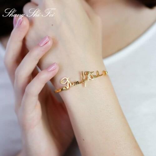 Custom Handwriting Bangle,Signature Bangle,Personalized Handwriting Bangle, gold Jewelry for women, Memorial Gift,Christmas Gift