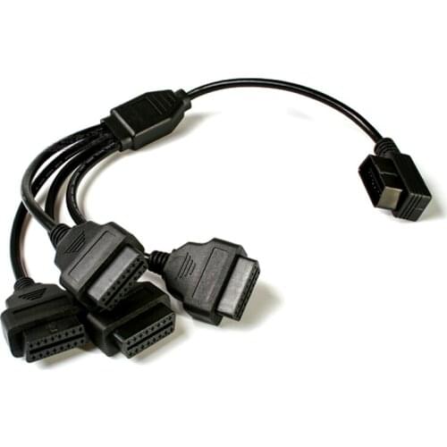 50CM OBD Cable One Male To 3 Female Extension Cable 3 In 1 OBDII OBD-II OBD 2 OBD2 16 Pin Car Diagnostic Adapter