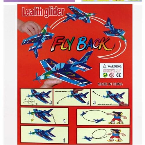 Creative Kids Toy Magic Roundabout Combat Aircraft Foam Paper Airplane Model Hand Throw Flying Glider Planes Toys For Children