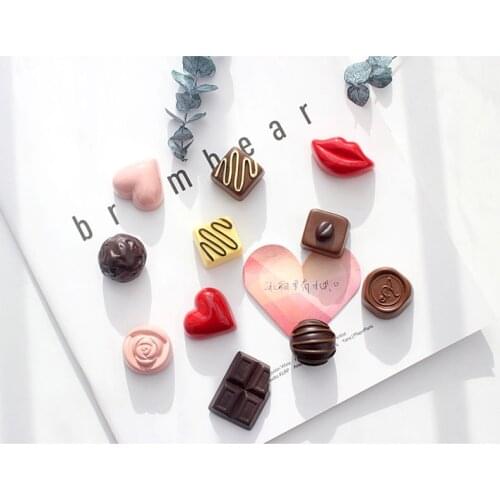 Simulation food chocolate Magnetic refrigerator sticker Home decoration accessories DIY cake message information Fridge Magnet