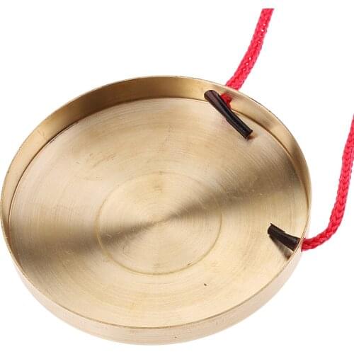 Mini Wind Gong with Red Rope Hand Cymbals For Kids Children Rhythm Training Percussion Toy Loud Sound