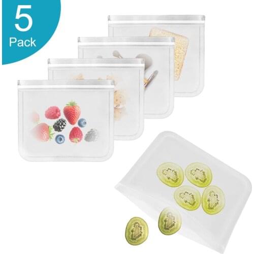 Reusable Silicone Food Fresh Bag Vacuum Sealed Fruit Meat Milk Container Refrigerator Storage Bags Kitchen Organizer