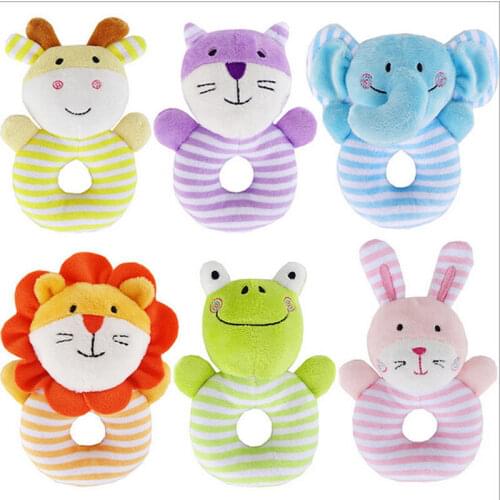 Newborn Infant Toddler Kids Baby Animal Handbells Musical Developmental Lovely Cute Toy Bed Bells Rattle Toys Peaceful Sleep