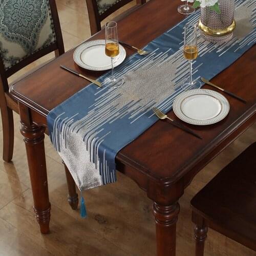 Table Runner High Precision Jacquard Table Runner Christmas Wedding Party Luxury Living Room Table Decoration