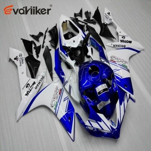 Motorcycle fairings for YZFR1 2007 2008 blue white YZF R1 07 08 ABS plastic motor panels kit Injection mold H2