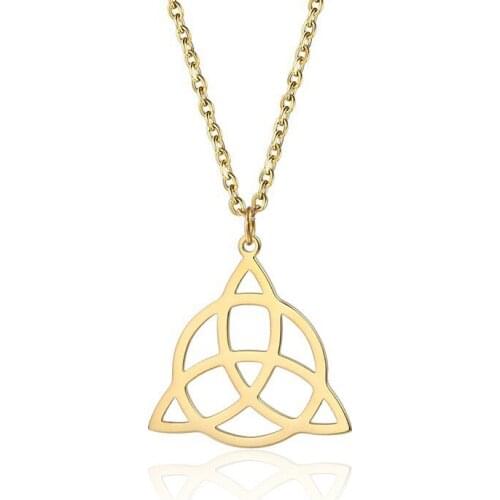RIR Celtic Trinty Knot Necklace Stainless Steel Wicca Pagan Jewellery Celticsterling Jewelry Gifts For Him