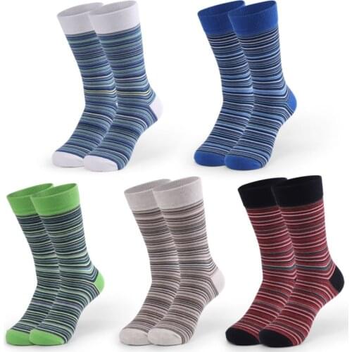 Peonfly Funny Casual Colorful Striped Men Classic Comfort Hit Color Sokken for Bussiness Fashion Cotton Happy Socks