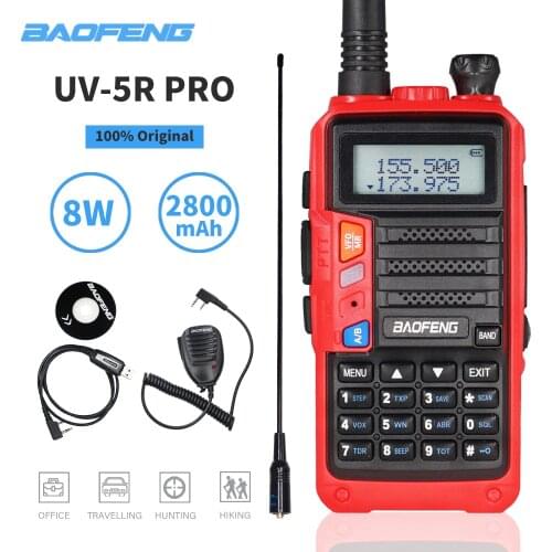 Baofeng UV-5R Pro 8W High Power Walkie Talkie 8 Watts Dual Band Two Way Radio Upgrade UV 5R Portable Hunting CB Ham Radio UV5R