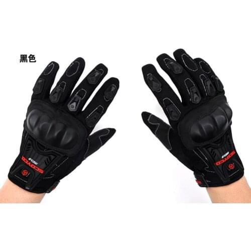 SCOYCO MC12 motorcycle full finger gloves, racing cycling Polyester fabric is protection shell guantes moto