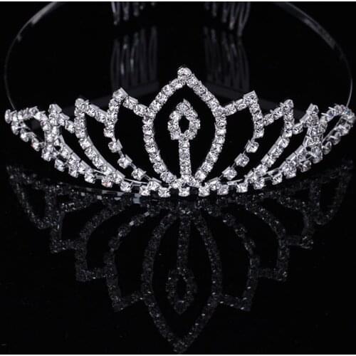 1PC Tiara Silver Color Crown Cake Topper Decoration Decorative Elegant Wedding Cake Princess Birthday Decoratio Party Supplies