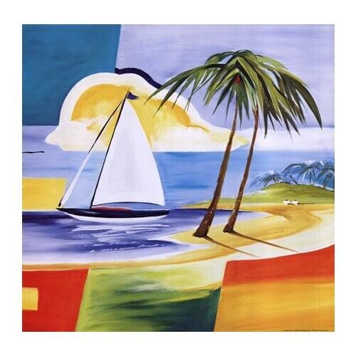 High quality Oil painting Canvas Reproductions Sailing the Caribbean I by Gockel Alfred hand painted