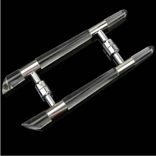 315mm high quality clear crystal door handles pulls,stainless steel home ,KTV office hotel glass door wood door handles