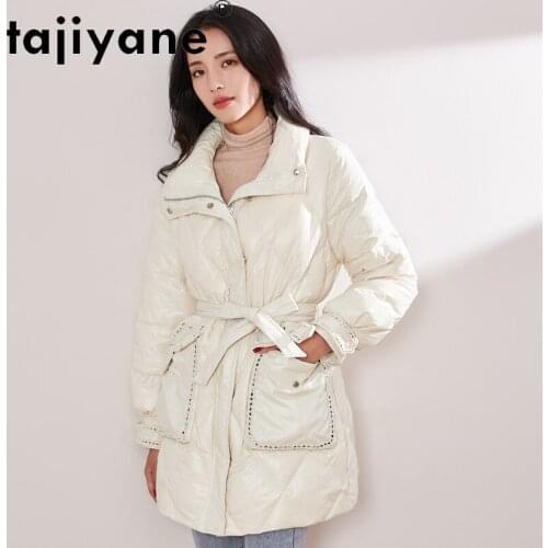 Womens 2021 Winter Jackets White Duck Down Coats Woman Parkas Korean Style Female Long Coat High Quality Abrigo TN1124