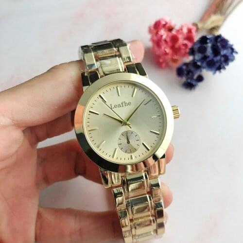 Fashion simple ladies watches Silver gold stainless steel strap butterfly buckle quartz watch montre femme reloj mujer