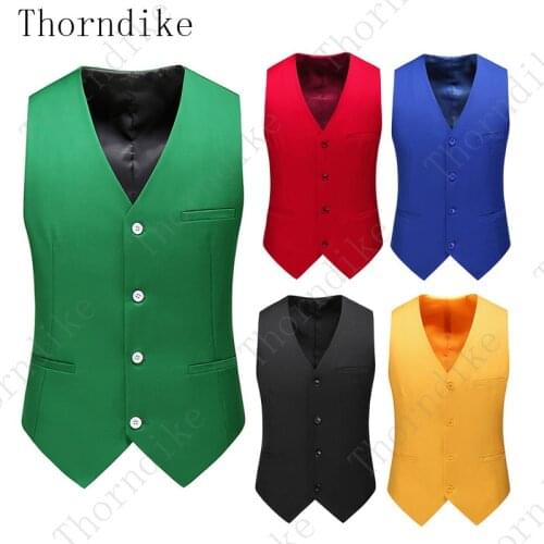 Fashion Suit Vest Men Formal Dress Vest Colete Masculino Pure Color Gilet Fitness Sleeveless Jacket Plaid Wedding Waistcoat Men