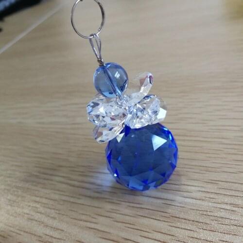 10pcs/Lot Blue Diy Suncatcher Crystal Lustre De Cristal For New Year Home Decoration Hanging Strand Hot Sale