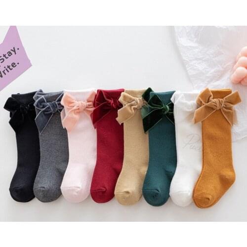 2021 Sweet Newborn Baby Girls Socks Stocking Princess Bowknot Lace Ruffle Frilly Trim Ankle Soft Cotton Girls Feet Stocking