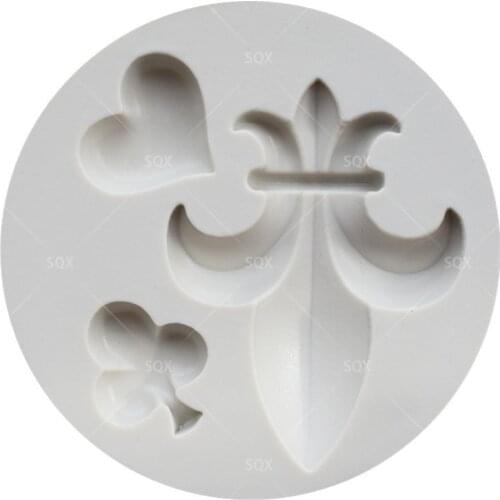 Free Shopping Black Spin Heart Poker Silicone Cake Mold Chocolate Cake Mold DIY Kitchen Accessories SQ16107