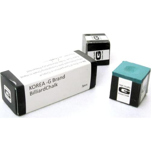 Pool Cue Billiards Blue Chalk Quality Korea G Snooker chalk Billiard Supplies Chalk Green & Blue 3 pcs/box