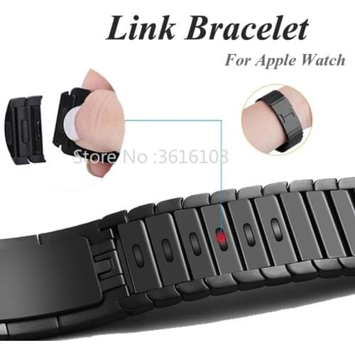 Band for apple watch 38mm 42mm 40mm 44mm link bracelet series 6 SE 5 4 3 2 Correa strap for iWatch high quality stainless steel