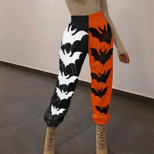 Funny Skull Print Harem Pants Streetwear Fashion Patchwork Sports Women Trousers Casual Elastic Waist Loose Sweatpants Harajuku