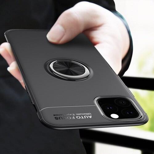 Bumper for iPhone 11 Case Magnetic Car Holder Case For iPhone 11 Pro Max Capa With 360 Rotating Finger Ring Phone Cover