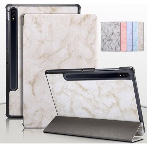 Cover for Samsung Galaxy Tab S7 11-inch Case Smart Magnetic Tri-fold pc Hard Case for galaxy tab s7 T870 T875 Tablet Stand Cover