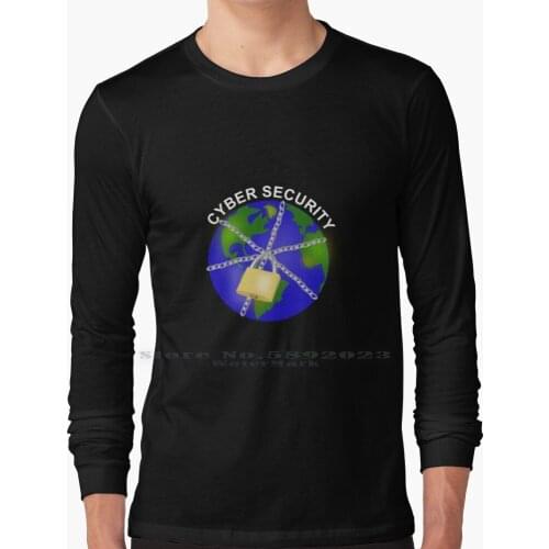 Cyber Security World Long Sleeve T Shirt 100% Pure Cotton Big Size Cyber Security Computer Security Cyber Attack Get Cyber