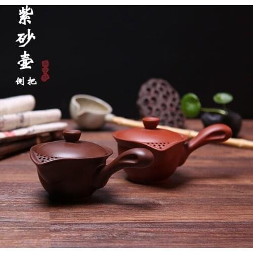 Pot of yixing rain medium sand quality goods side the recommended justice cup set of purple red mud mud tea wholesale