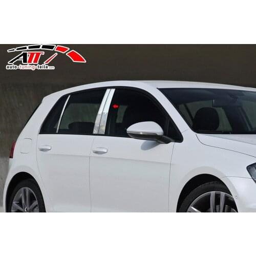 Fit For Vw Golf 7 2012-2018 Chrome Door Pillar 6 Piece Chrome Styling Accessories Modified Designed Car Tuning Piece