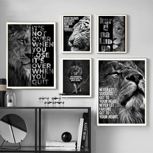 HUACAN 5D DIY Diamond Painting Cross Stitch Lion Full Square Diamond Embroidery Animal Mosaic Rhinestone Text Home Decoration