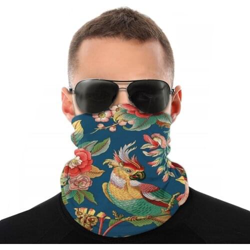Chinoiserie In Blue Magic Scarf Neck Face Mask Men Women Halloween Tube Mask Tubular Bandanas Dustproof Headband Cycling Hiking