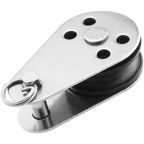 316 Stainless Steel Pulley Suit 2mm to 8mm Rope Blocks Rope Runner Kayak Boat Accessories Marine Canoe Anchor Trolley Kit Hot