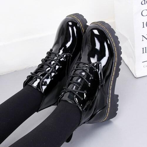 2018 spring Autumn Japanese Lolita shoes women Student uniform shoes Leisure Lolita Leather shoe Round head High-top single shoe