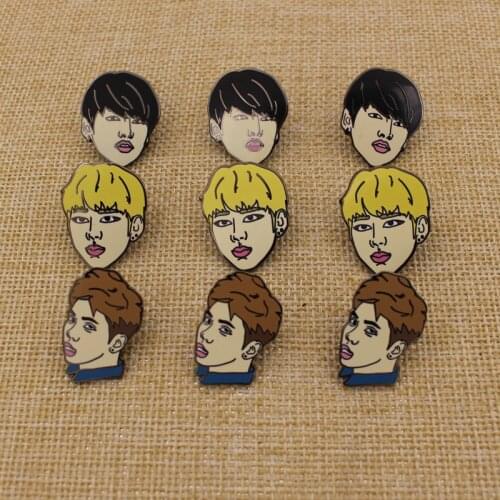 Custom metal button pin tin logo name badge hard badges