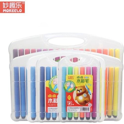 MOKEELO 801S Watercolor Paint Pen Set 12/18/24/36/48 Colors Water Color Brush Pens For Beginners Drawing Painting Art Supplies
