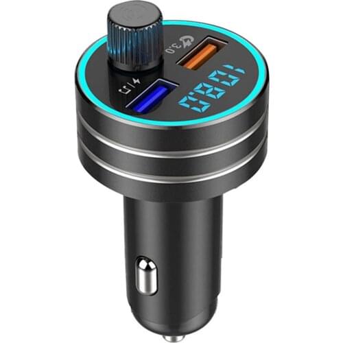 NEW USB Car Charger Quick Charge 3.0 Dual USB Car Phone Charger with Bluetooth-compatible 5.0 FM Transmitter HandFree MP3 Card