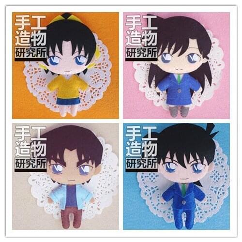 New Anime Detective Conan Shinichi Mouri Ran Heiji Tooyama Kits Keychain Charms Cosplay Props Gifts