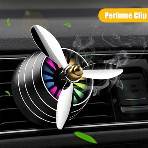 Mini LED Car Smell Air Freshener Conditioning Alloy Auto Vent Outlet Perfume Clip Fresh Aromatherapy with Car Decoration Light