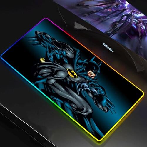 RGB LED Gaming Mouse Pad Mousepad Large Batman-S Mause Pad Keyboard Desk Carpet Game Rubber No-slip 90x30cm XXL Mouse Mat Gamer