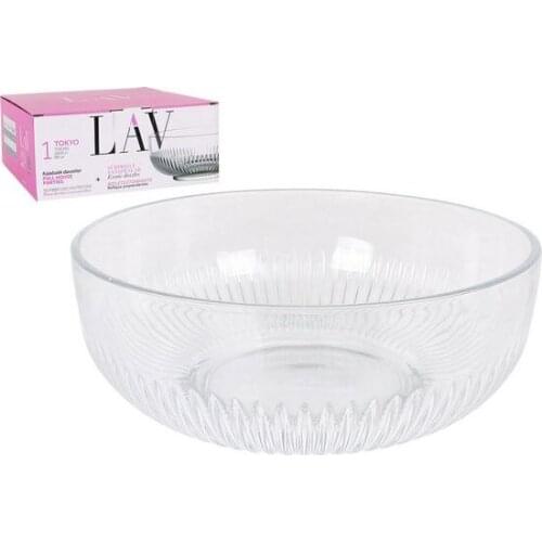 Salad Bowl LAV TOKYO Crystal Transparent (2600 cc) (ø 23 x 9,4 cm)