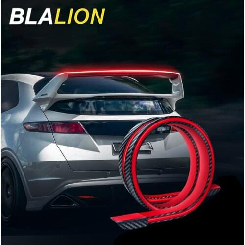 Carbon Fiber LED Car Brake Lights Rear Wing Spoiler Light DRL with Turn Signal Running Lamps Flexible IP65 Waterproof LED Strips